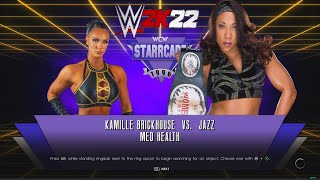 NWAs Kamille Brickhouse VS Jazz I Exhibition  WWE2K22 [upl. by Vatsug]