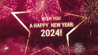 a Happy New Year 2024 Wishes Video Effects HD  First Time Star Style New Year Wishes [upl. by Osswald]