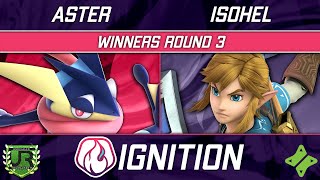 Aster Greninja vs isohel Link  Ignition 343 WINNERS ROUND 3 [upl. by Olifoet]