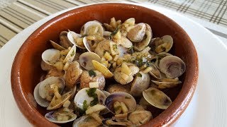 Receta Almejas al ajillo  Rico Rico y fácil  Cocina con Rock [upl. by Koss40]