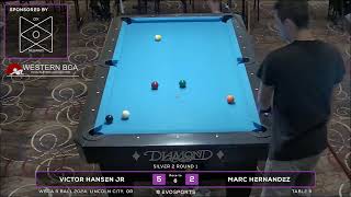 VICTOR HANSEN JR vs MARC HERNANDEZ  WBCA 9 BALL 2024  TABLE 6  EvoSports [upl. by Lehcer977]