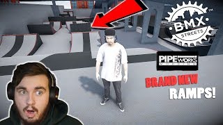 INSANE PIPEWORKS CITY MAP UPDATE FOR BMX STREETS PIPE [upl. by Nerag635]