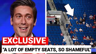 Reporter laughs right to Trumps face over Empty eeats during rally [upl. by Hendrick]