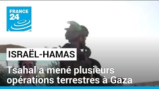 Larmée israélienne a mené plusieurs opérations terrestres à Gaza • FRANCE 24 [upl. by Araccat]