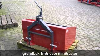 grondbak 1mtr voor minitractor [upl. by Arahc]