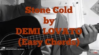 Demi Lovato  Stone cold  very easy guitar chords [upl. by Cowan834]