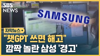 개발자가 올린 코드에 깜짝…삼성전자 챗GPT 금지령 자막뉴스  SBS [upl. by Genevieve]