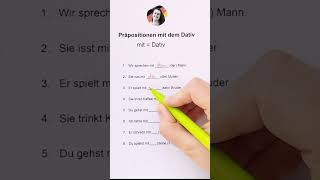 Präpositionen mit dem Dativ 🇩🇪😍 deutsch deutschkurs deutschlernen german learngerman [upl. by Nwahsor]