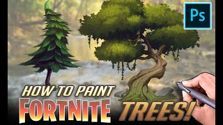 ULTIMATE FORTNITE tree painting lesson  EASY Art Study [upl. by Ailahs]