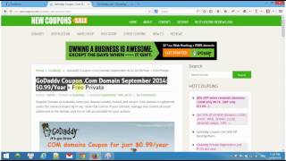 How to use GoDaddy Coupon amp Promo Codes  Updated 2019 [upl. by Goldberg148]