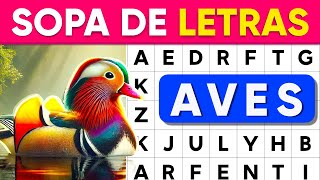 Sopa de Letras Edición “AVES del MUNDO” 🐦‍🔥🌎🦉 10 Niveles  Fácil Medio Difícil  Adulto Mayor [upl. by Tiphany]