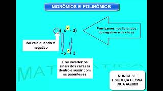 MONÔMIOS E POLINÔMIOS [upl. by Anirda]