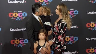 Jaime Camil with his Family quotCocoquot US Premiere Orange Carpet [upl. by Aicyle]