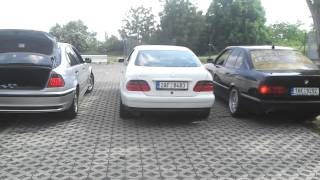 BMW E46 Mercedes CLK BMW 525i Brutal SOUNDS [upl. by Hines]