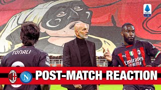 Coach Pioli Tonali and Tomori  ChampionsLeague reactions  AC Milan v Napoli [upl. by Vlad]