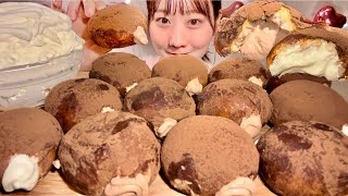 ASMR Chocolate Cream Donuts【Mukbang Eating Sounds】【English subtitles】 [upl. by Isaac]