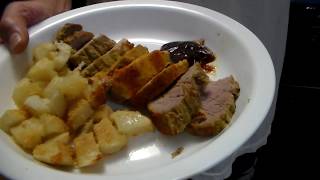 Pork Loin  Garlic Parmesan Potatoes  Nuwave cooking [upl. by Zetnas]