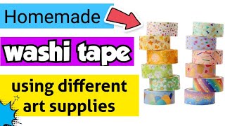 DIY Homemade Washi Tape without Glue amp Double sided tape  Journal Washi Tape Idea  Paper Craft 🌈 [upl. by Yhtomit]