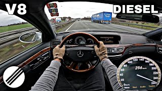 MercedesBenz S420 CDI W221 Top Speed Drive on German Autobahn🏎 [upl. by Sutniuq577]