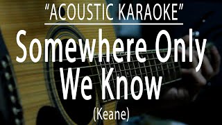 Somewhere only we know  Keane Acoustic karaoke [upl. by Patrizia]