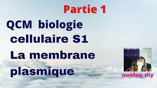 biologie cellulaire S1 QCM membrane plasmique [upl. by Scales]