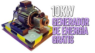 10KW Generador de Energía Gratis con Piezas de Microondas [upl. by Anwahs]