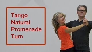 How To Dance Tango Basic  Natural Promenade Turn [upl. by Blanchette697]