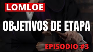 3 LOMLOE 🎯 Objetivos de etapa comprende su importancia y relación [upl. by Htiek]