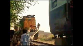 Reckless attaching of Engine with Train Rough Shunting [upl. by Aurora]