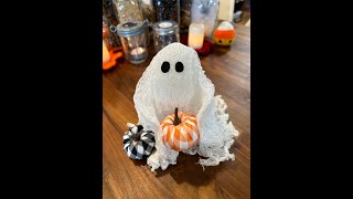 Spookily Simple Fall amp Halloween Crafts Turned into AMason Decorations  Cheesecloth Ghost [upl. by Cointon]