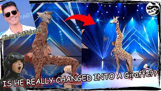 【㊗️30万再生】Man Changed into a Giraffe 🦒 In America got talent Show  Schumacher AGT americagottalent [upl. by Vickey]