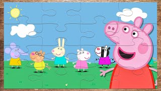 PEPPA PIG Puzzle Games for kids Peppa Pig Jigsaw Puzzle TREFL PUZZLE Video for Kids [upl. by Ahseem]