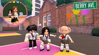 PRIMER DÍA DE KINDER DE MI HIJA GÉNESIS CON SUS NUEVOS AMIGOS EN BERRY AVENUE ROBLOX karo20Blox [upl. by Erdne676]