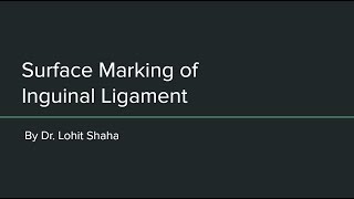 Surface Marking of Inguinal Ligament [upl. by Festa830]