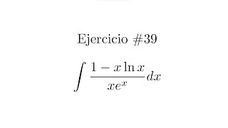 Integral Indefinida Cambio de variable  Ejercicio 39 [upl. by Berte]