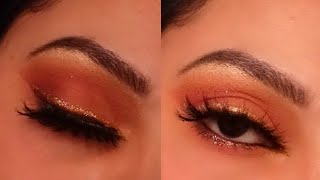 Festive Red Eye Makeup Tutorial For Beginners [upl. by Vaules901]