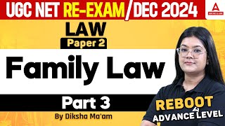 UGC NET Law Preparation 2024  Family Law Part 3 By Diksha Maam [upl. by Leanora408]