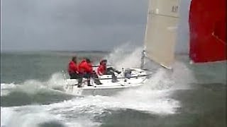 Extreme Sailing 196 knots on J80  Yeehaaa [upl. by Ahsenev138]