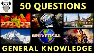 General Knowledge Quiz Trivia 163  Fruits Arrow Bag Mount Everest Universal Pictures Painting [upl. by Henson]