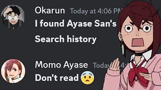 If Okarun Expose Momos search history [upl. by Ahsiket]