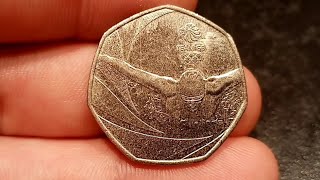 Whats the 2016 TEAM GB 50p Coin WORTH 2016 Olympic Swimming 50p [upl. by Laine]