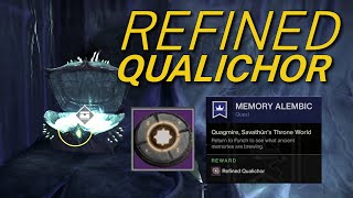 WHAT IS QUALICHOR How to Farm it  Memory Alembic Quest Executioners Hoard Triumph  Destiny 2 [upl. by Barta]