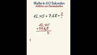 Addition von Dezimalzahlen Mathe lernen mit Mathetipps 🧮🫶🏻 [upl. by Frydman507]