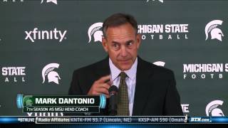 Mark Dantonio Not Answering Quarterback Questions [upl. by Prosperus]