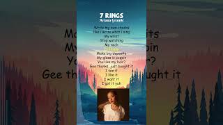 Ariana Grande  7 rings Lyrics shorts [upl. by Kurtis]