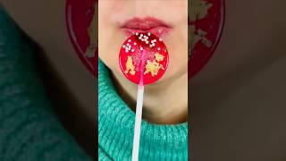 asmr sounds eating TWOCOLOR LOLLIPOPmukbang food [upl. by Siegfried]