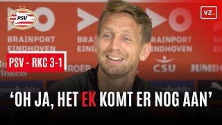 Luuk de Jong na zege van PSV Oh ja het EK komt er nog aan [upl. by Engleman]