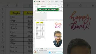 Dont Use Sum in Excel‼️Instead Use Amazing Function excel exceltricks exceltips shorts [upl. by Sidky62]