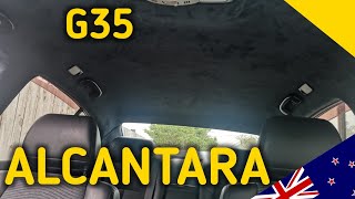 ALCANTARA headliner for the Infiniti G35 [upl. by Onibla]