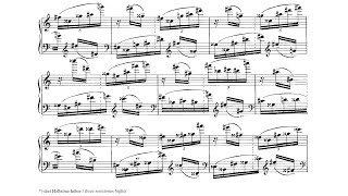 Nikolai Roslavets  3 Etudes 1914 ScoreVideo [upl. by Fradin]